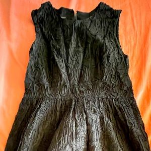 Textured black dress 100% cotton size 2